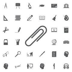 paper clip icon  Education set
