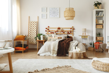 Bright cozy bedroom