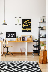 Natural decor of scandinavian workspace