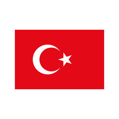 Turkey flag illustration