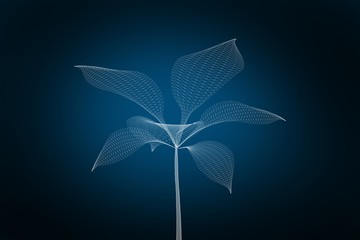 Composite image of 3d composite image of plant stem 