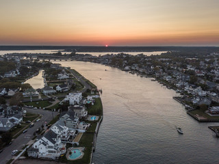 Aerial of Belmar Sunset