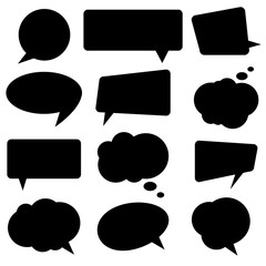 Speech bubbles set, comics style