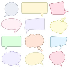 Speech bubbles set, comics style