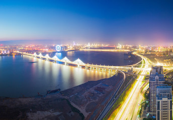 Urban Landscape, aerial China Nanchang skyscrapers.