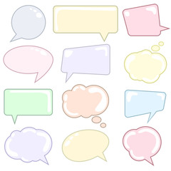 Speech bubbles set, comics style