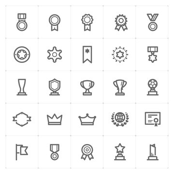 Mini Icon set – award icon vector illustration