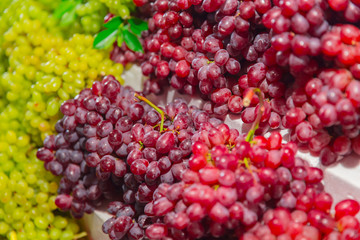 red and green grape colorful tropical fruit