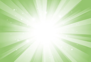 Fototapeta premium Soft Green glitter sparkles rays lights bokeh festive elegant abstract background.