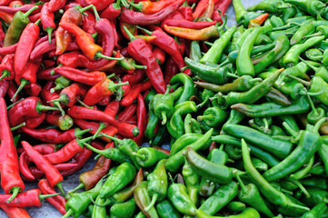 fresh pepper selling at agriculture market
