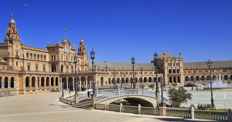 Fototapeta na wymiar Plaza de Espana or Spain Square in Seville, Andalusia, Spain