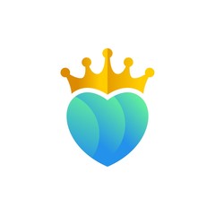 heart king vector logo