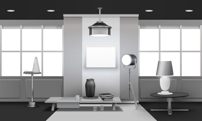 Realistic Loft Interior 3D Design