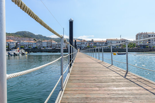 view of the pedestrian pier in the port