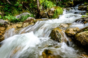 dalfazer waterfall at the achensee lake