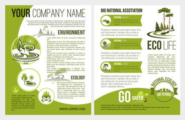 Vector brochure for eco environment company
