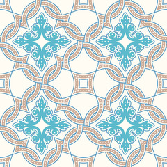 Portuguese tiles, Quatrefoil vector pattern