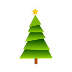  Christmas tree on white background