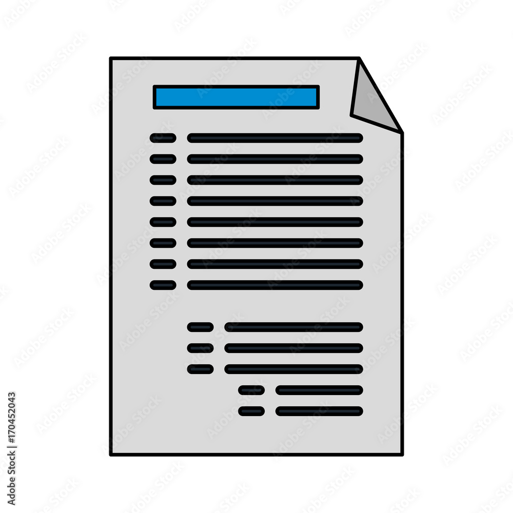 Poster paper document with lines icon image vector illustration design
