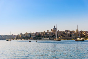 Fototapeta na wymiar Typical view of Valletta in Malta