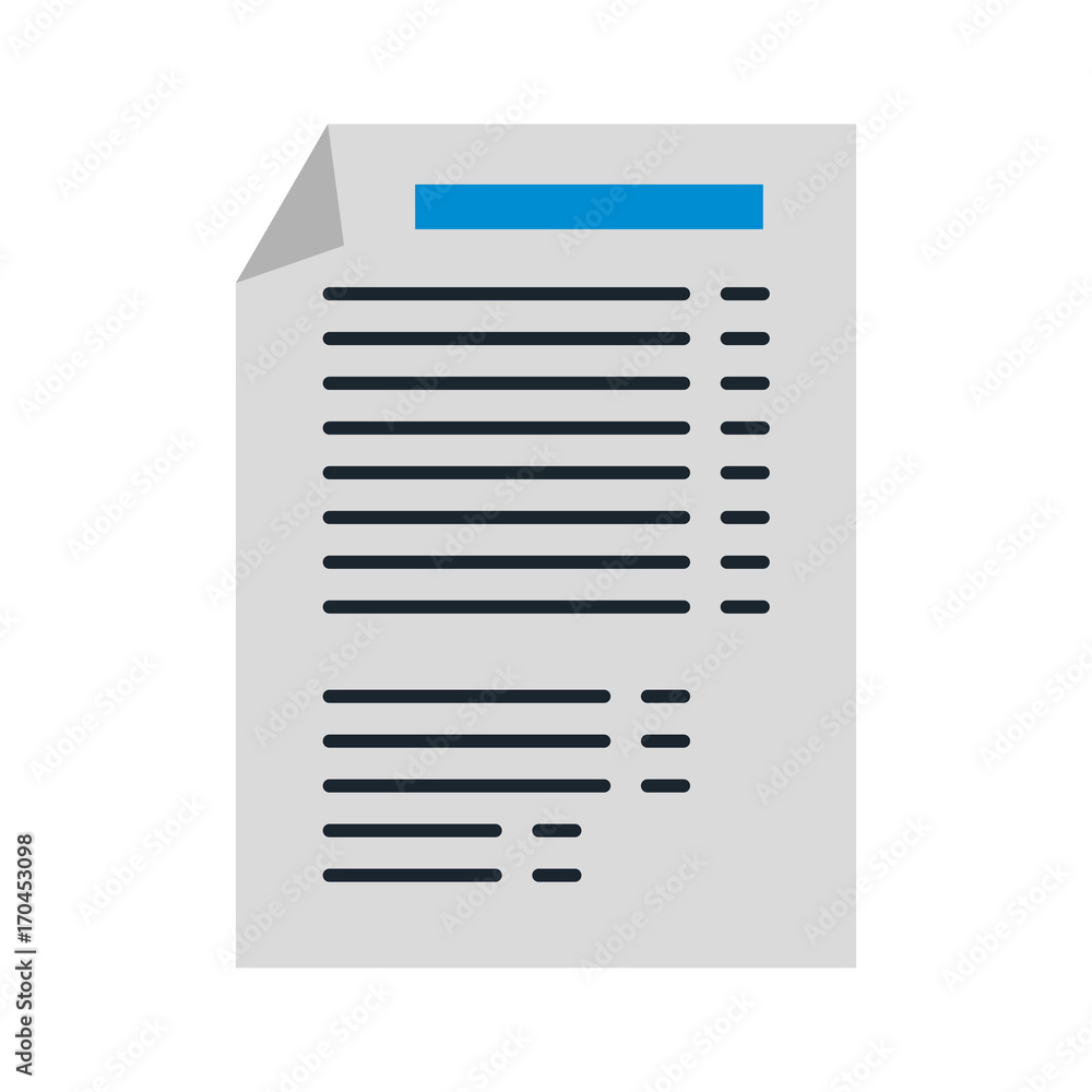 Poster paper document with lines icon image vector illustration design
