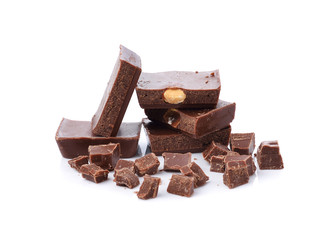 chocolate bar isolated on white background