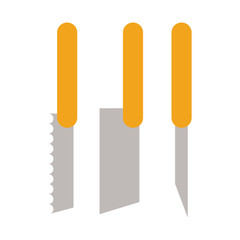 knives set kitchenware icon image vector illustration design 