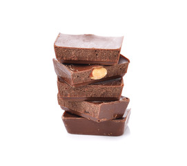 chocolate bar isolated on white background