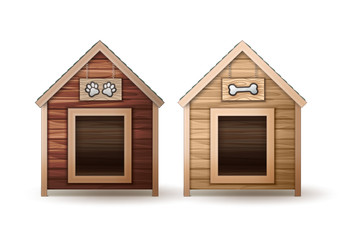 Wooden dog houses