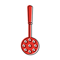 spatula kitchenware icon image vector illustration design  red color