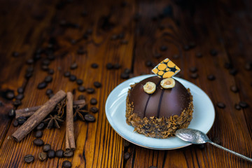 Chokolate cake with decorations