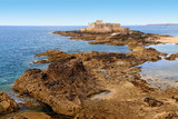 Rochers du fort national à Saint-Malo