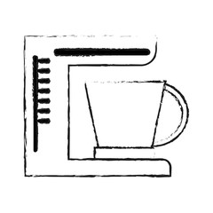 coffee machine icon image vector illustration design  black sketch line