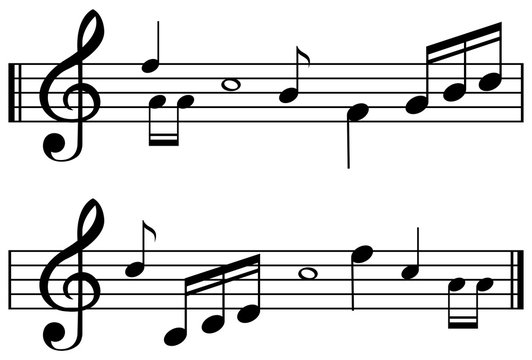Seamless design for music notes