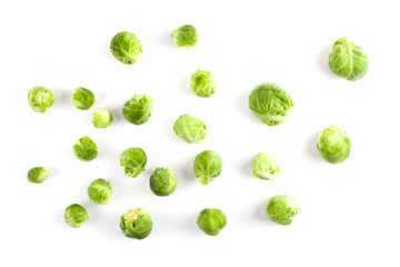 Fresh green brussels cabbage