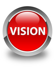 Vision glossy red round button