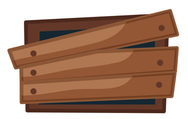 Broken window with boards nailed on it