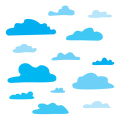 blue set of clouds- vector illustration