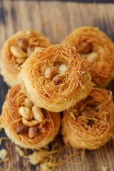 Tasty eastern cookies with honey and nuts  