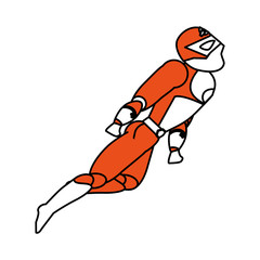superhero flying avatar icon image vector illustration design 