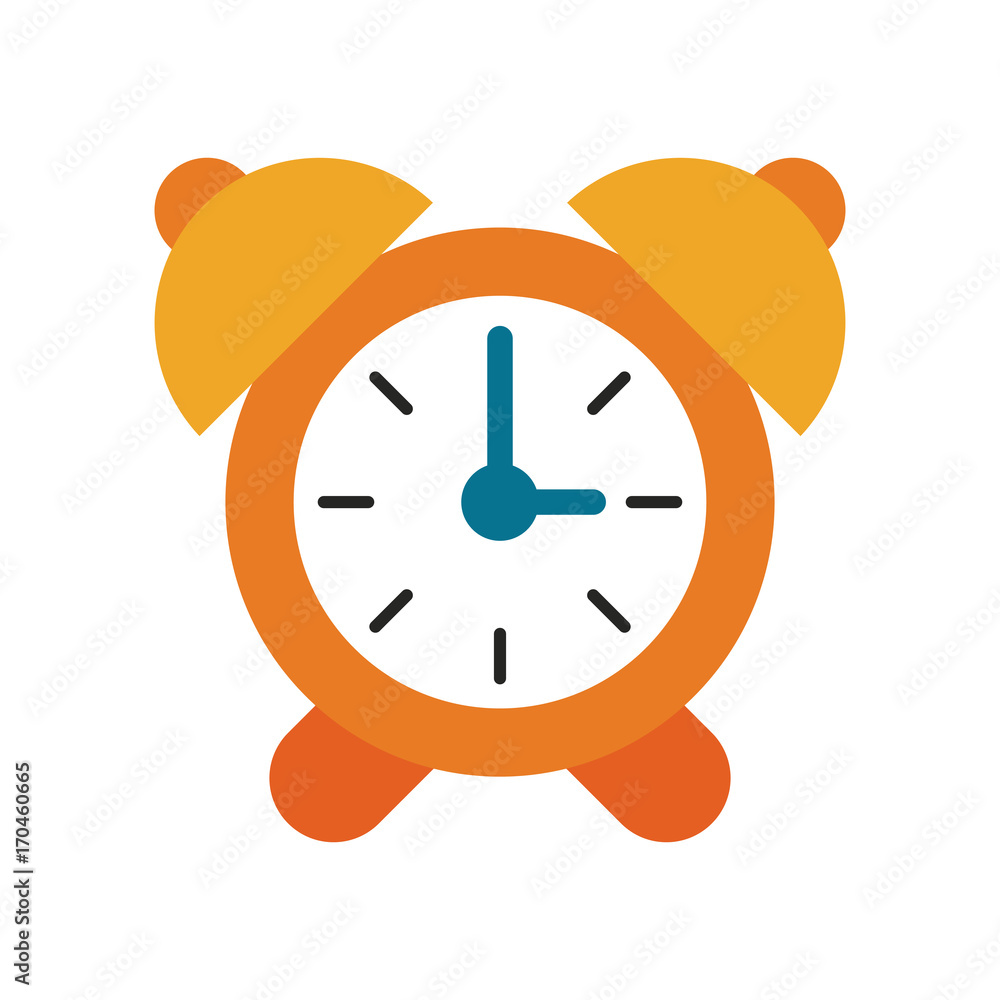 Poster analog alarm clock icon image vector illustration design