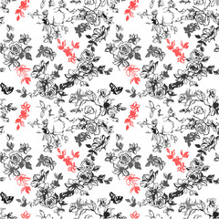 Seamless flower pattern.