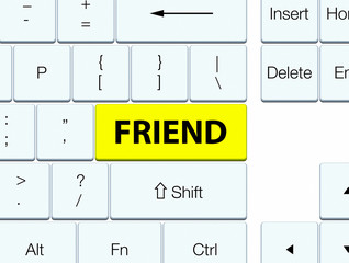 Friend yellow keyboard button