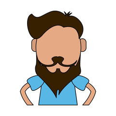hipster man avatar icon image vector illustration design 