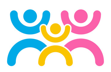 Happy family logo on a white background