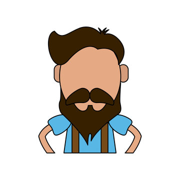 hipster man avatar icon image vector illustration design 