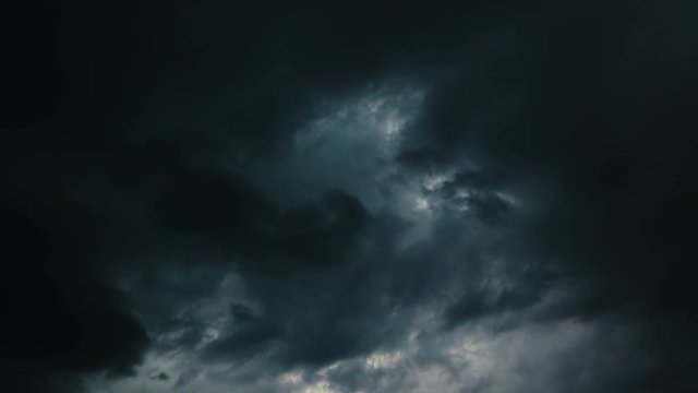 Over head Shot of rain cloud come ; weather change

