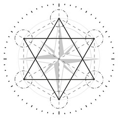 Sacred geometry, religion, esoteric. vector illustration.