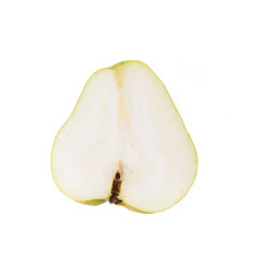 Pear with a cut isolated on white background