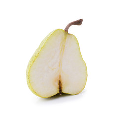 Pear with a cut isolated on white background
